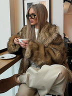 Ahlam Oversized Faux Fur Coat