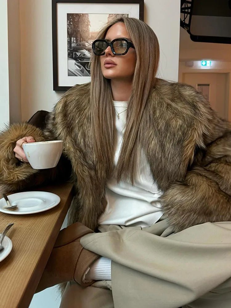 Ahlam Oversized Faux Fur Coat