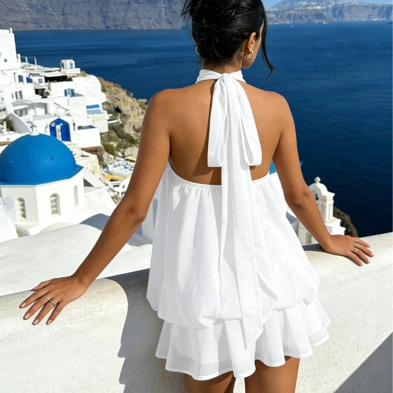 Viviana Halter Backless Mini Dress
