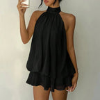 Viviana Halter Backless Mini Dress