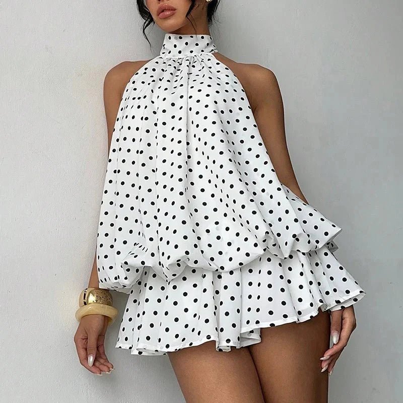 Viviana Halter Backless Mini Dress