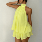 Viviana Halter Backless Mini Dress