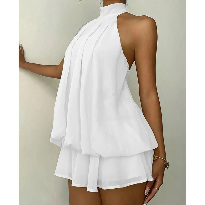 Viviana Halter Backless Mini Dress