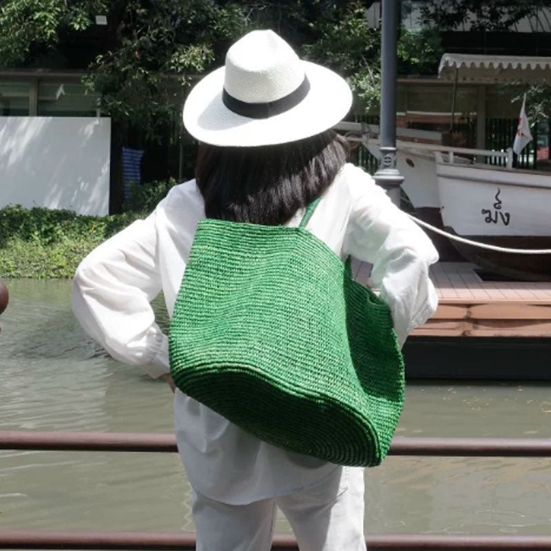 Sara Handwoven Rattan Tote