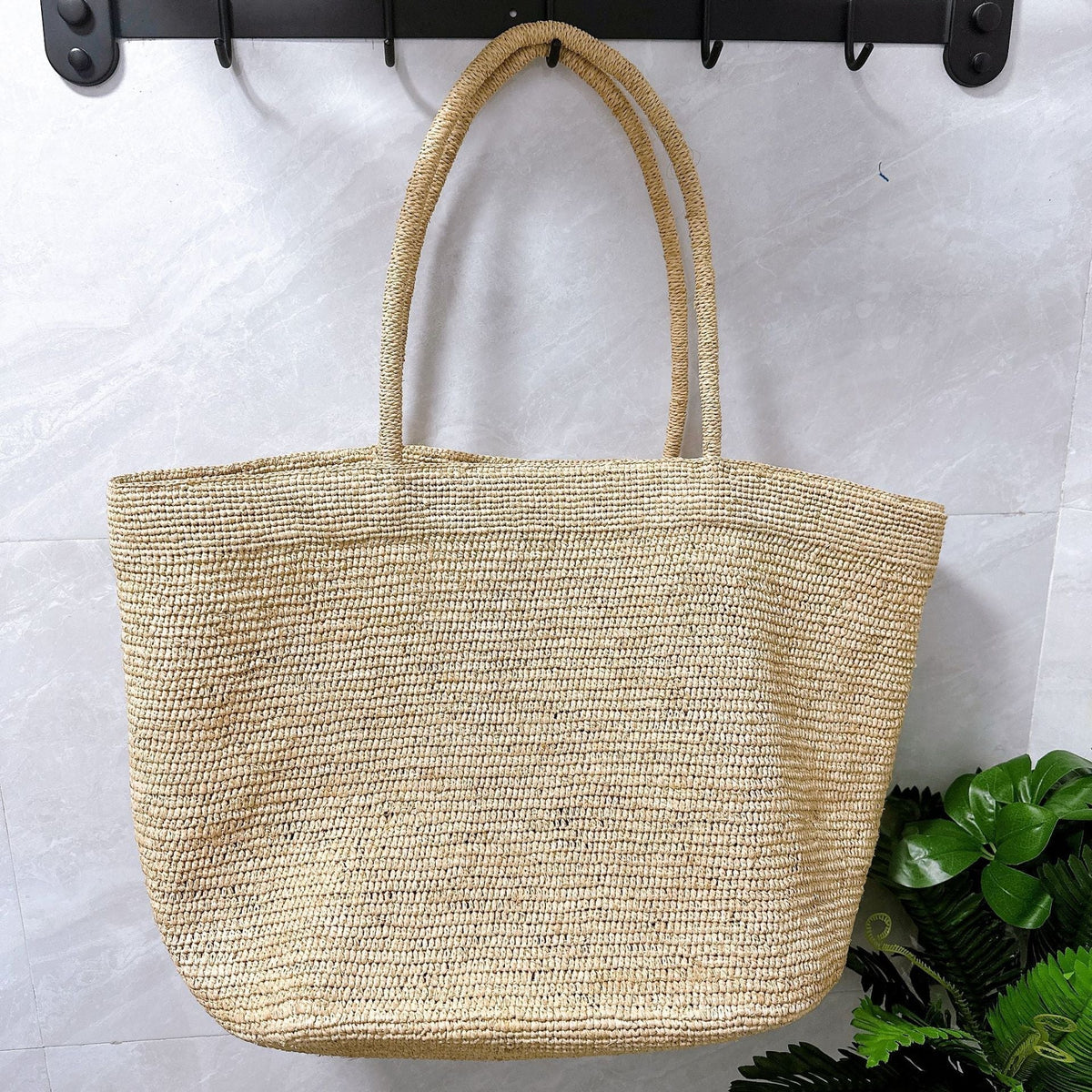 Sara Handwoven Rattan Tote