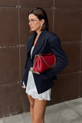 Xanthe Striped Padded Shoulder Blazer