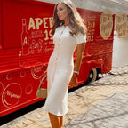 Yara Ribbed Button-Front Knit Dress