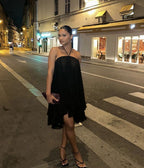 Yasmin Backless Halter Mini Dress
