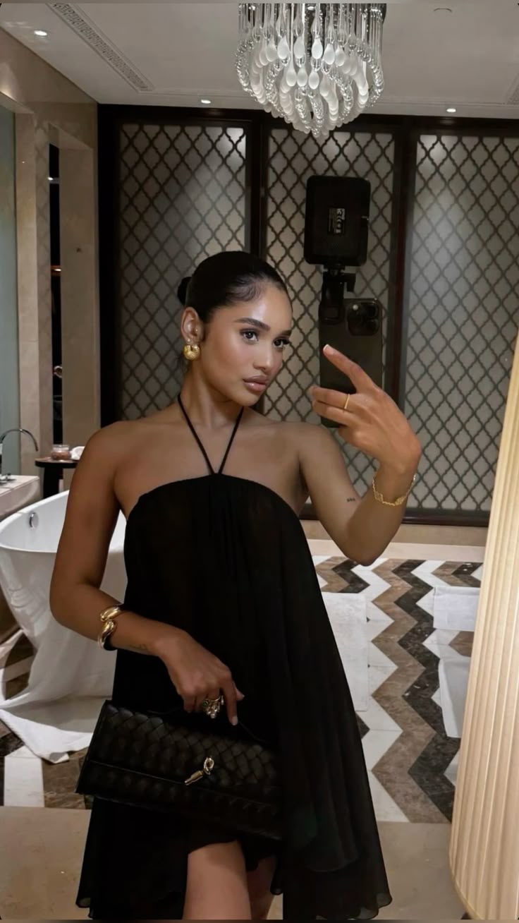 Yasmin Backless Halter Mini Dress