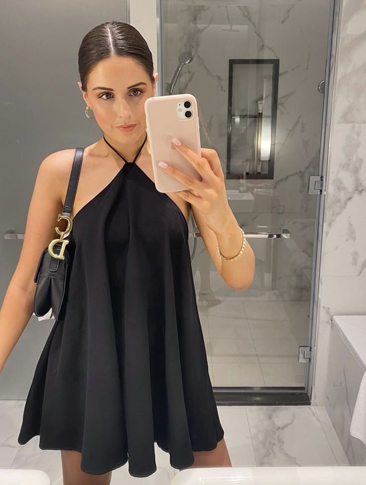 Yasmin Backless Halter Mini Dress