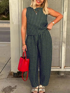 Zinnia Plaid Vest and Pants Set